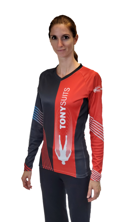 TonySuits Jersey - Long Sleeve Red : Women Small