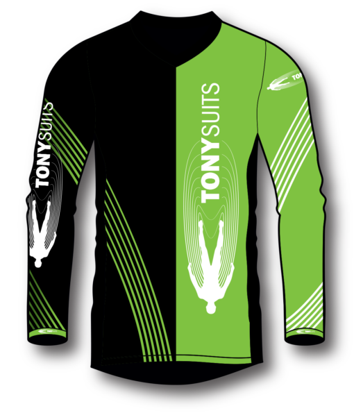 TonySuits Jersey - Long Sleeve Lime Green : Womens Medium