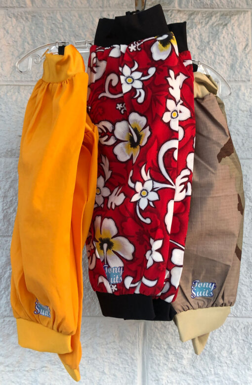 Slip-on-Sleeves-XL---gold,-red-Hawaiian,-desert-camo
