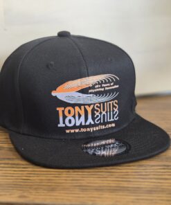 TonySuits Hat, Black with orange logo
