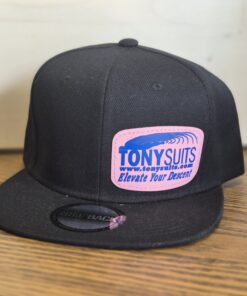 TonySuits Hat, Black with pink logo